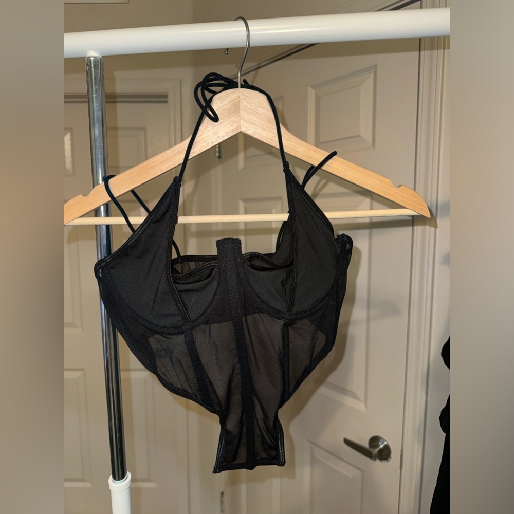 Sheer, Asymmetrical Hem Cami Top